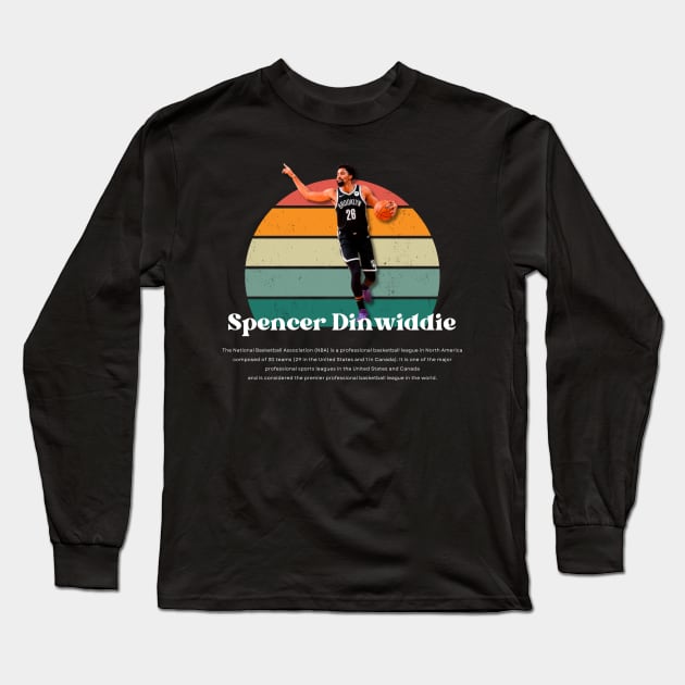 Spencer Dinwiddie Vintage V1 Long Sleeve T-Shirt by Gojes Art